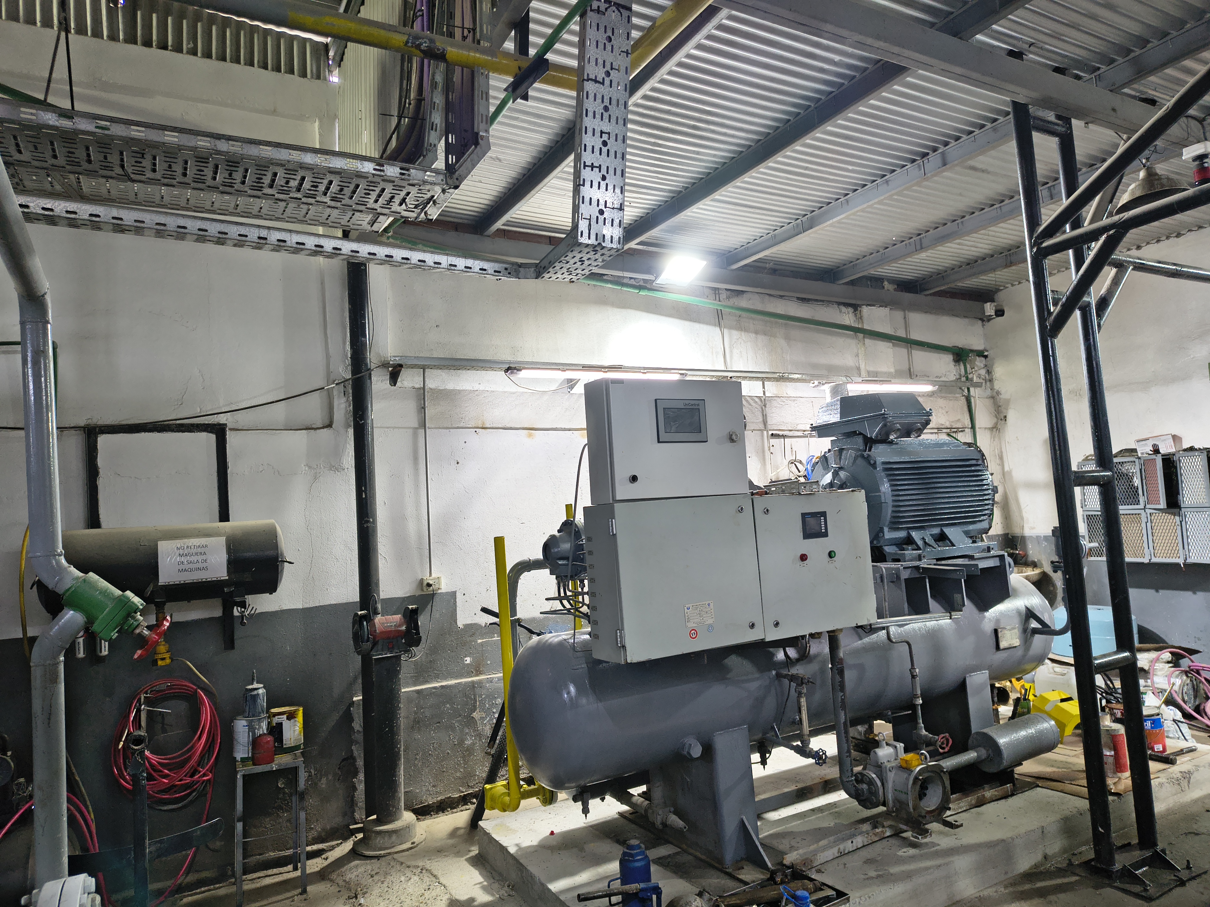 Instalación compresor de amoniaco